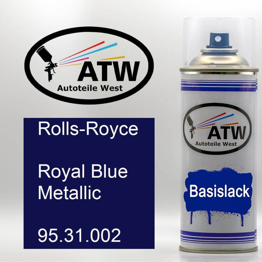 Rolls-Royce, Royal Blue Metallic, 95.31.002: 400ml Sprühdose, von ATW Autoteile West.